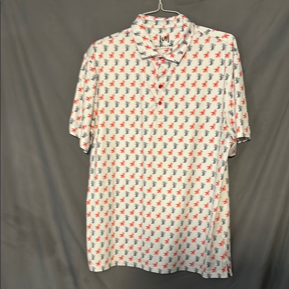 Classic Red and Blue Polo Shirt with Lightweight Fabric